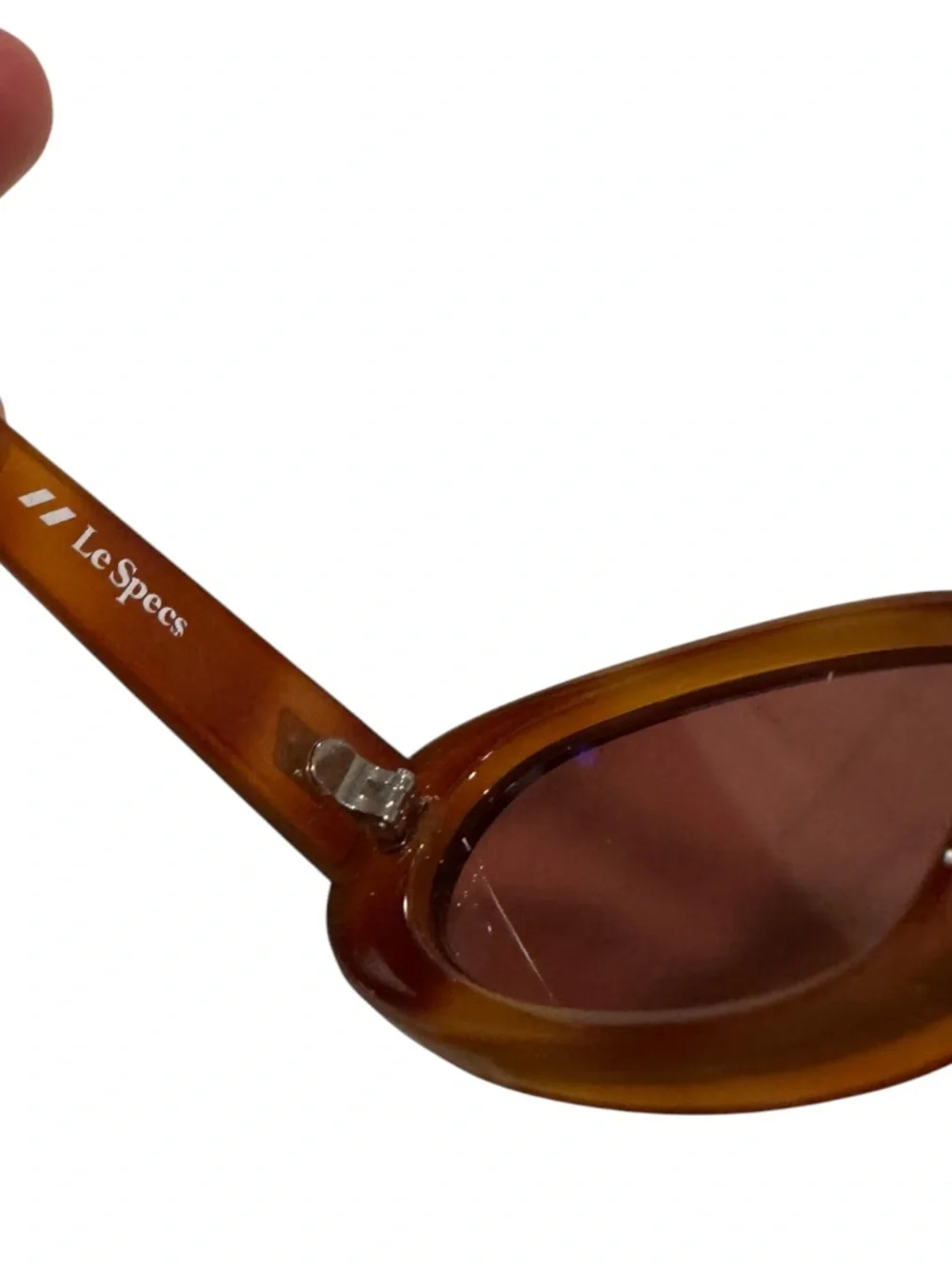 Le Specs Brown Oval Sunglasses